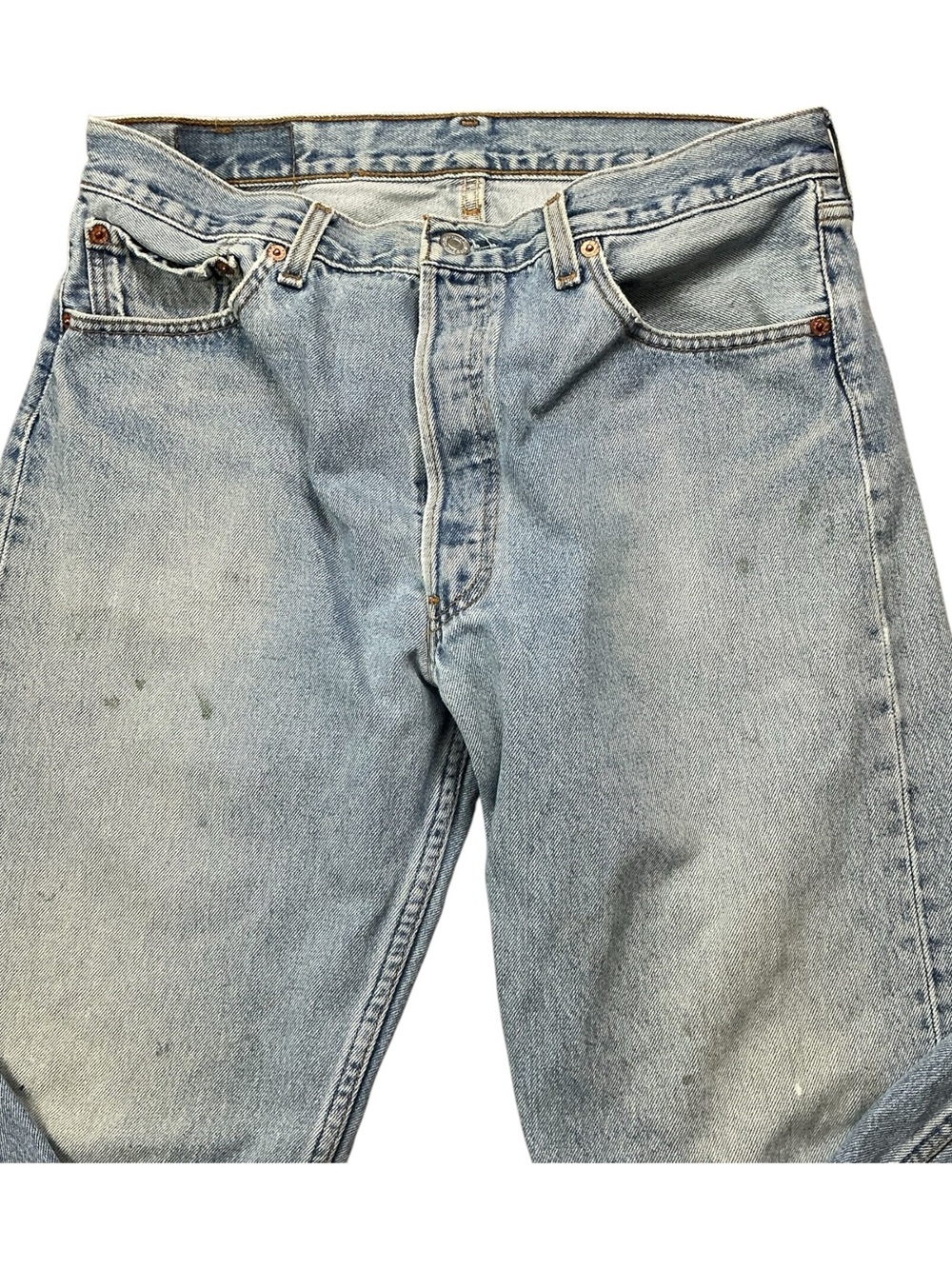Vintage Levi’s 501 button fly 90s straight leg jeans 32 x 28 made in Mexico - Picture 8 of 10